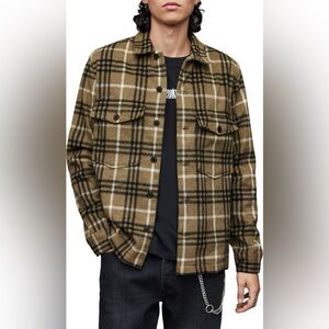 NWOT AllSaints Berthold Plaid button up shirt MEDIUM